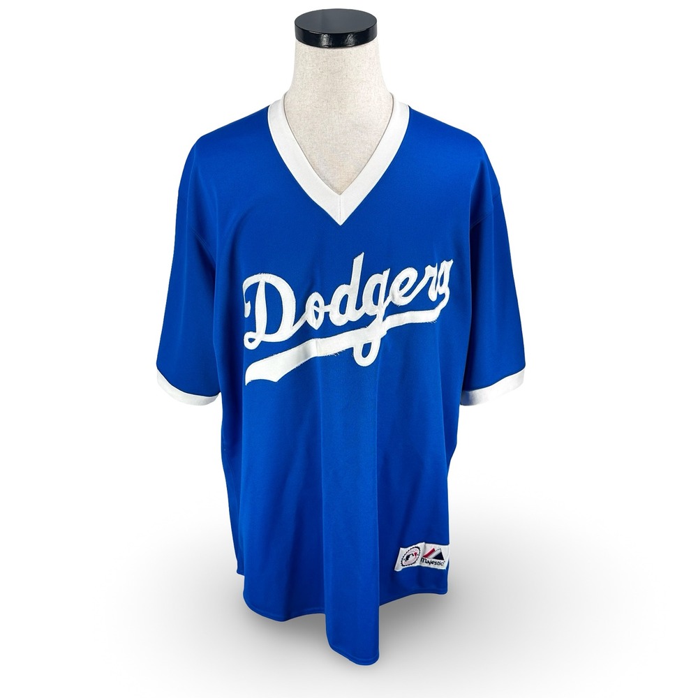 Vintage Majestic LA Dodgers Brian Jordan 33 Baseball Jersey Blue Mens 2X USA